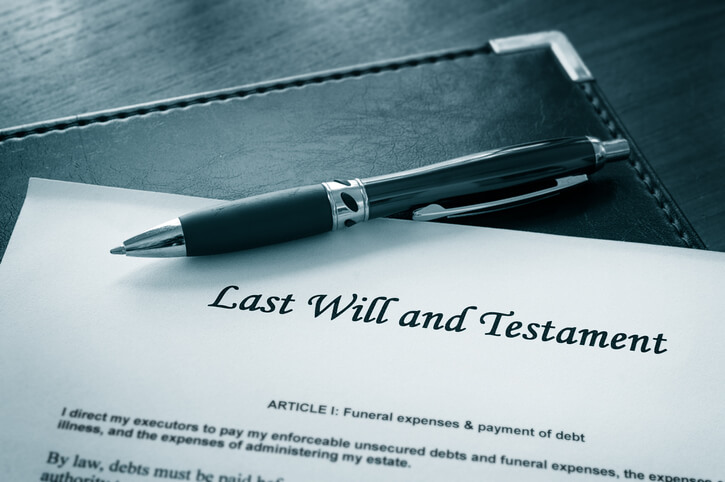 legal assistant training grad preparing last will and testament